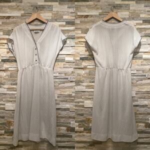 Vintage 70s Does 50s Jerrie Lurie Dress | Polka Dot Midi, Cottagecore S, M, L